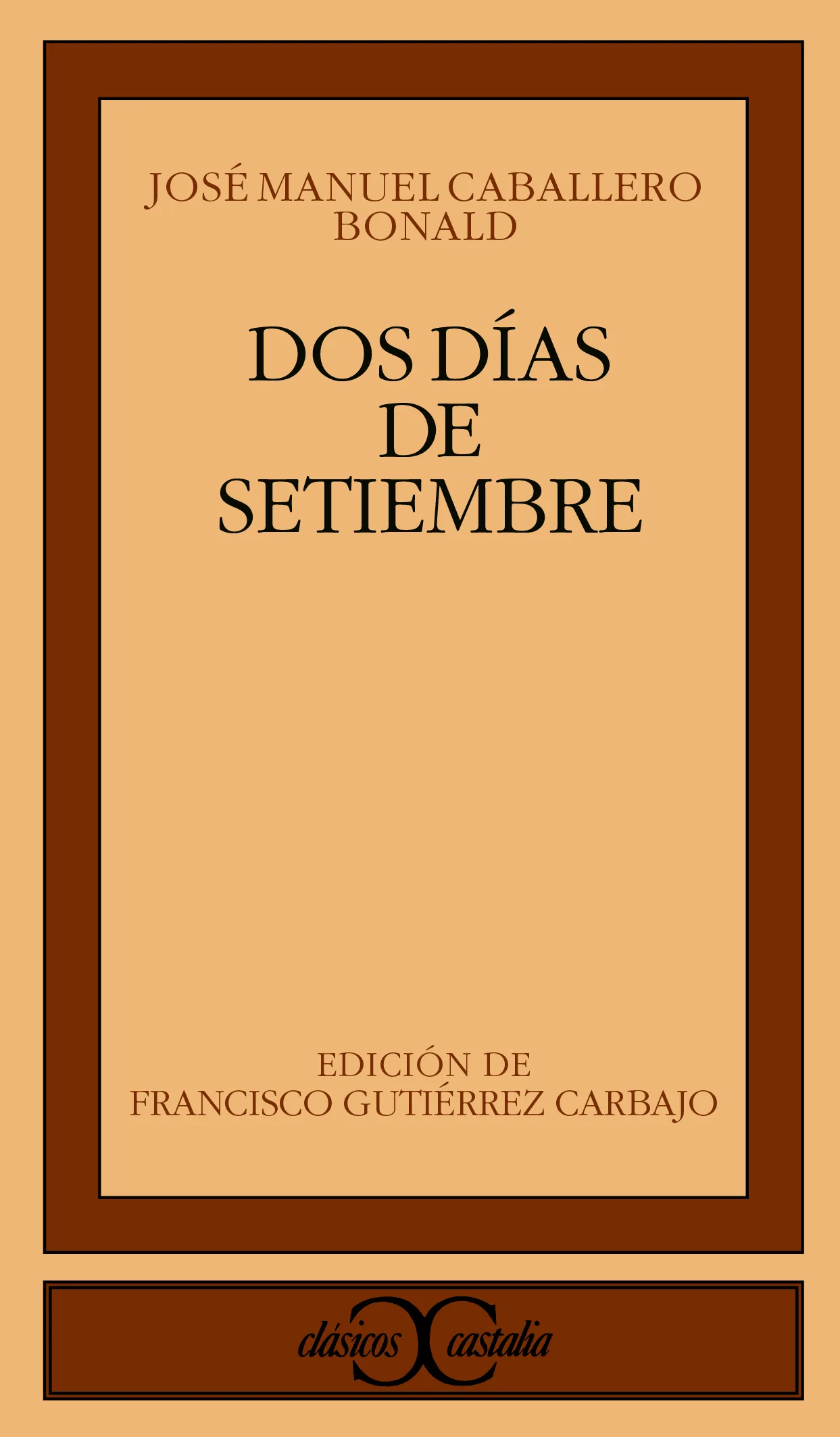 Portada de Dos días de setiembre